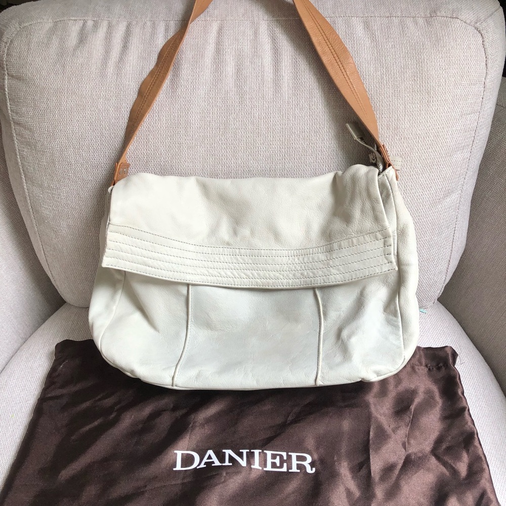Danier Leather White and Beige Purse